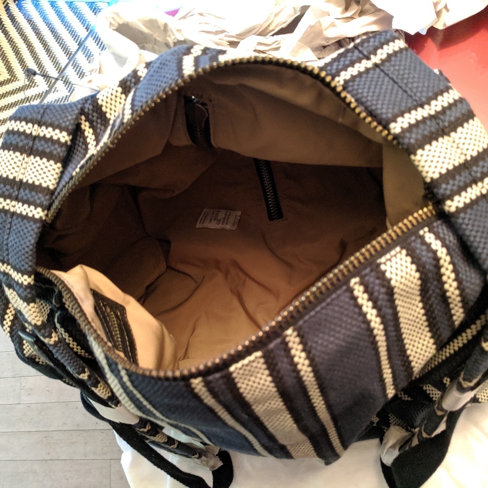 Marc by Marc jacobs, Blue striped barrel backpack